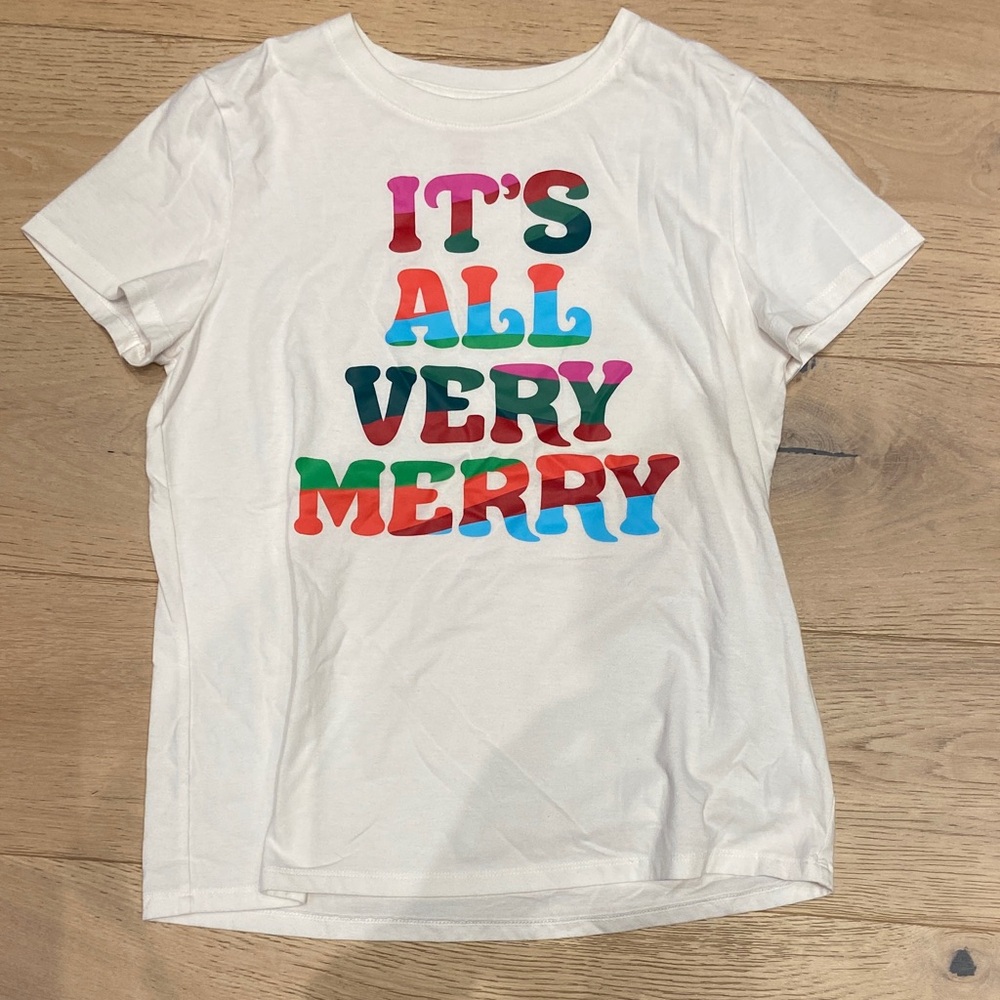 Wondershop White 'It's All Very Merry' Kids T-Shirt